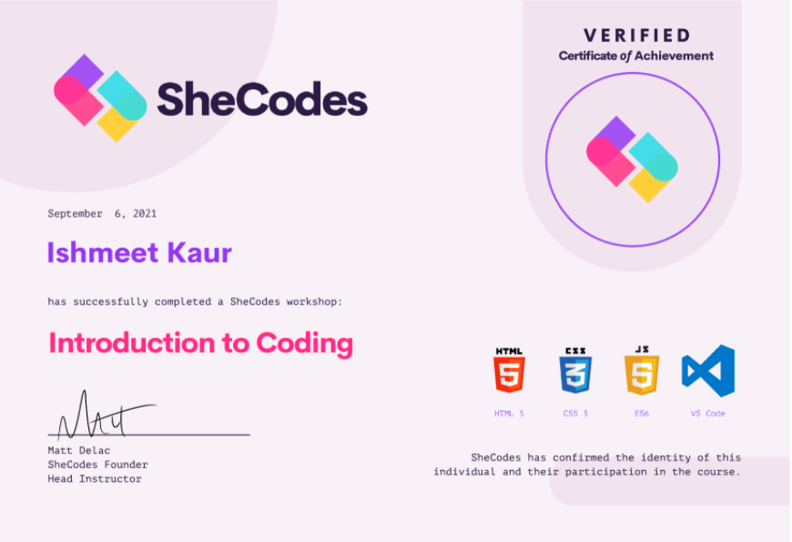 Introduction to Coding Certificate