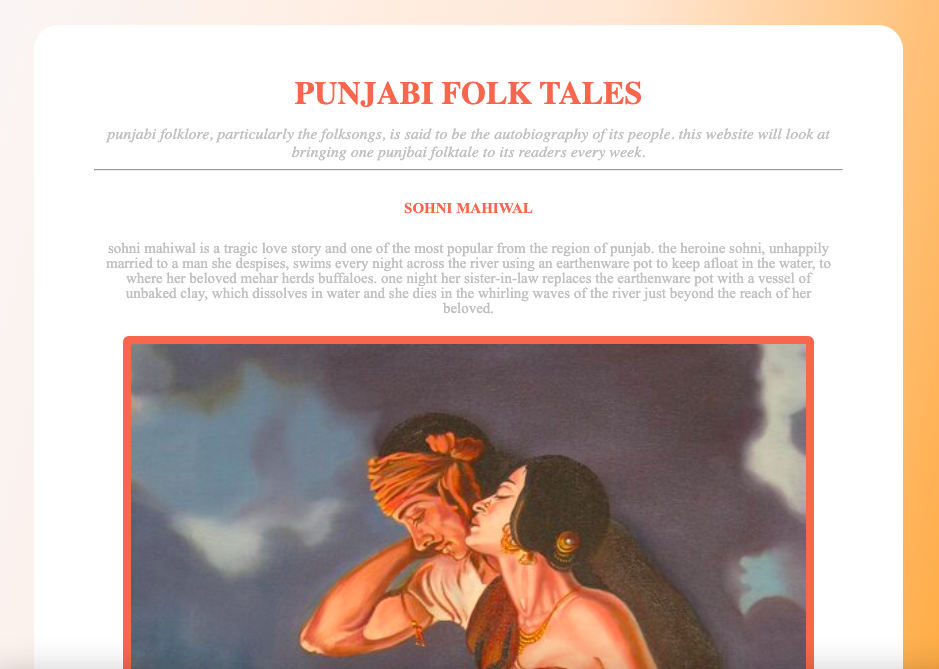 Punjabi Folk Tales Website